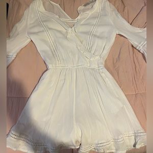 abercrombie and fitch white romper
